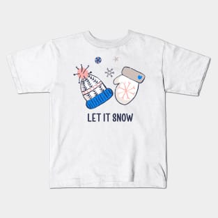 Snow Gloves and Beanie Kids T-Shirt